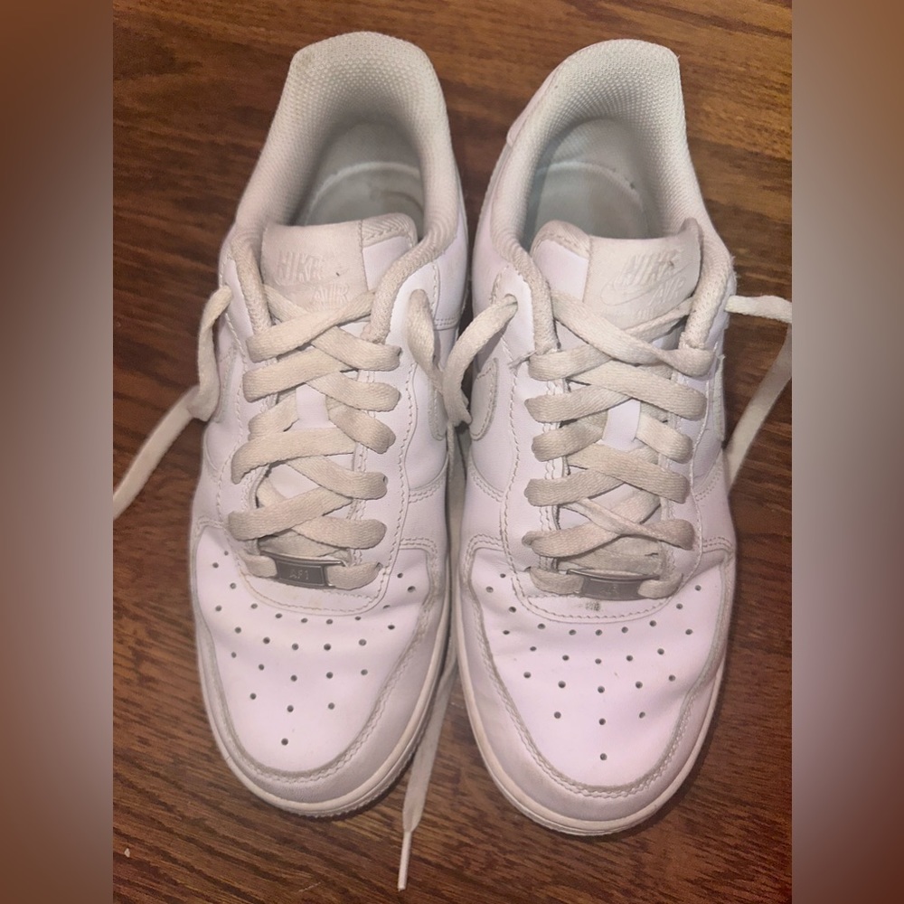 White Nike Air Force 1 Shoes